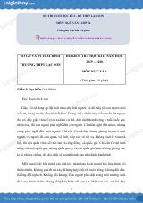Giải đề thi kì 2 Ngữ văn lớp 12 năm 2019 - 2020 trường THPT Lạc Sơn